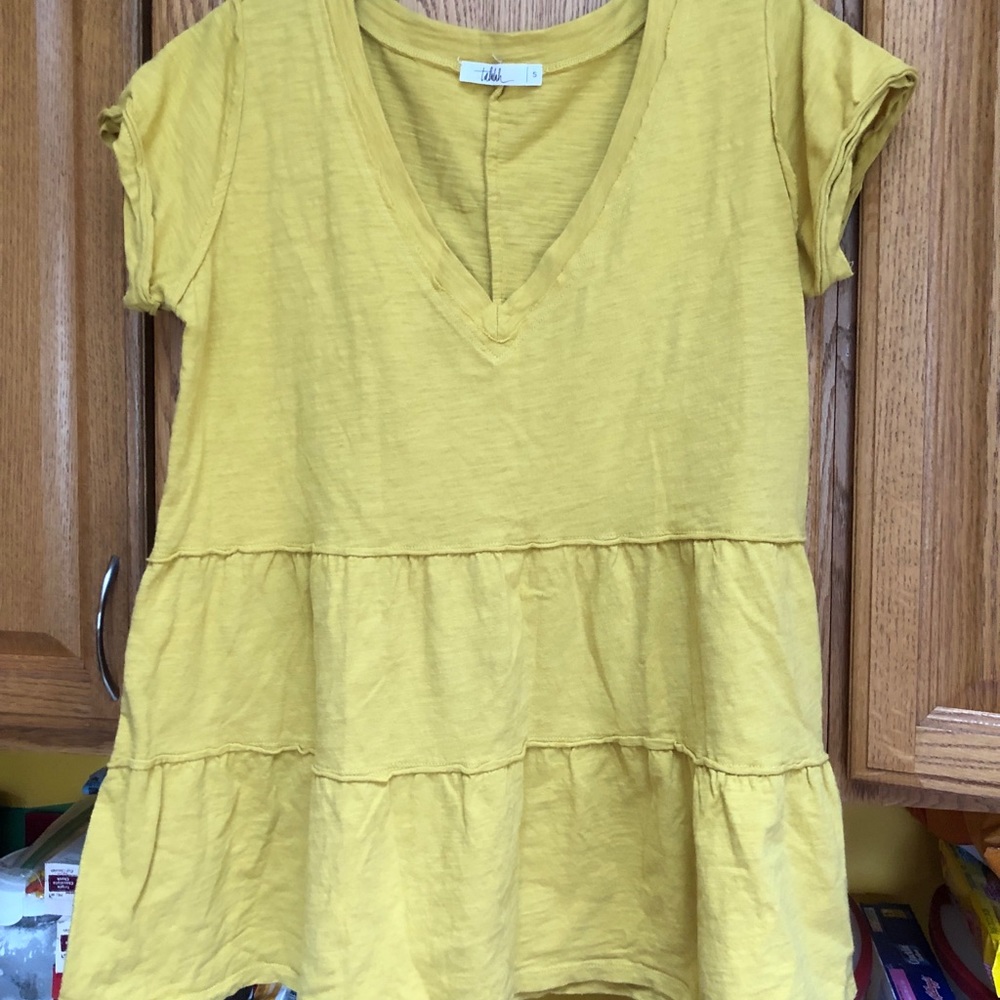 Talulah Mustard Yellow Tiered Top
